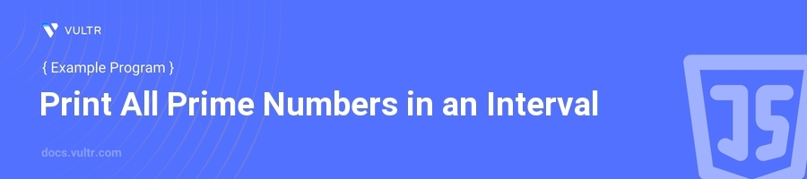 Print all prime numbers in an interval header image