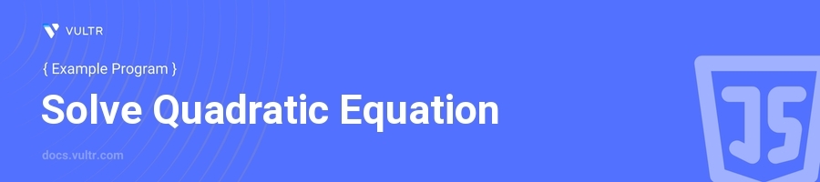 Solve quadratic equation header image