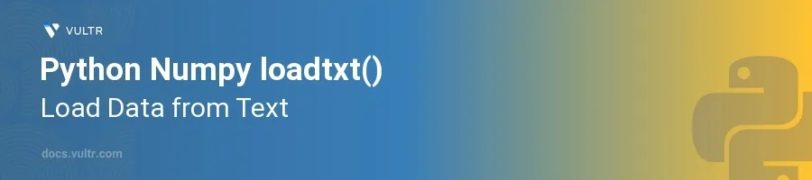 loadtxt() header image