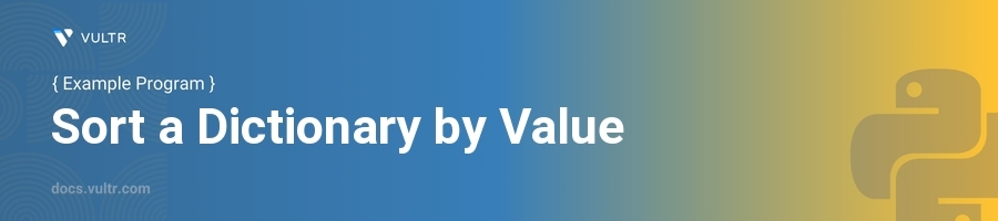 Sort a dictionary by value header image