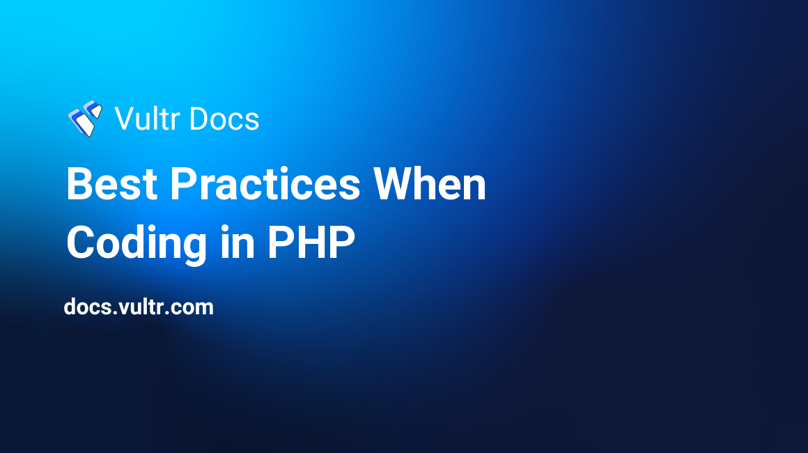 Best Practices When Coding in PHP header image