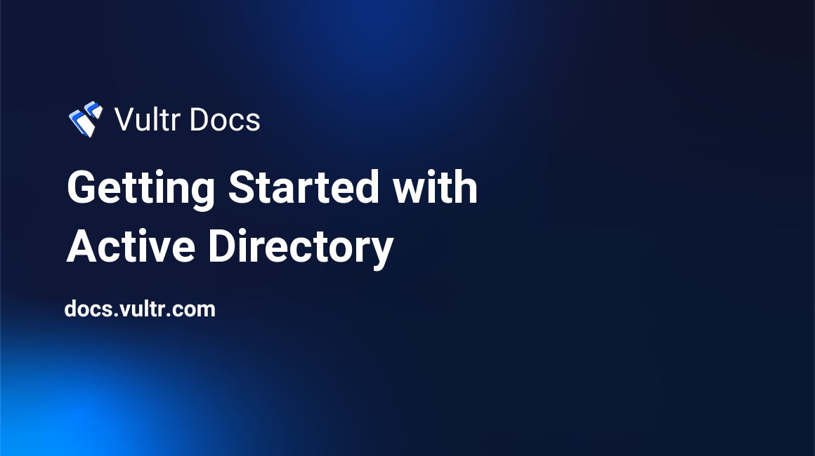 Getting Started with Active Directory header image