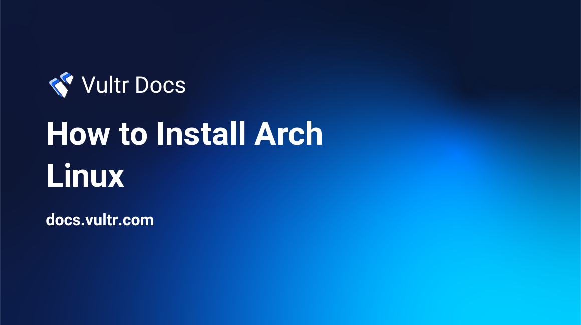 How to Install Arch Linux header image