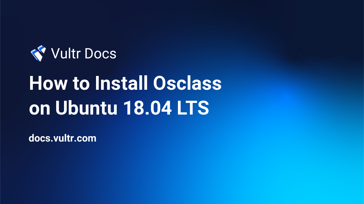 How to Install Osclass on Ubuntu 18.04 LTS header image