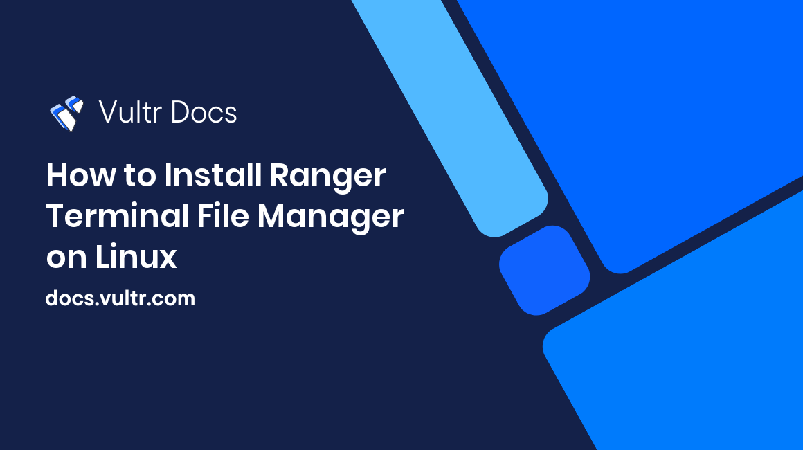 How to Install Ranger Terminal File Manager on Linux header image