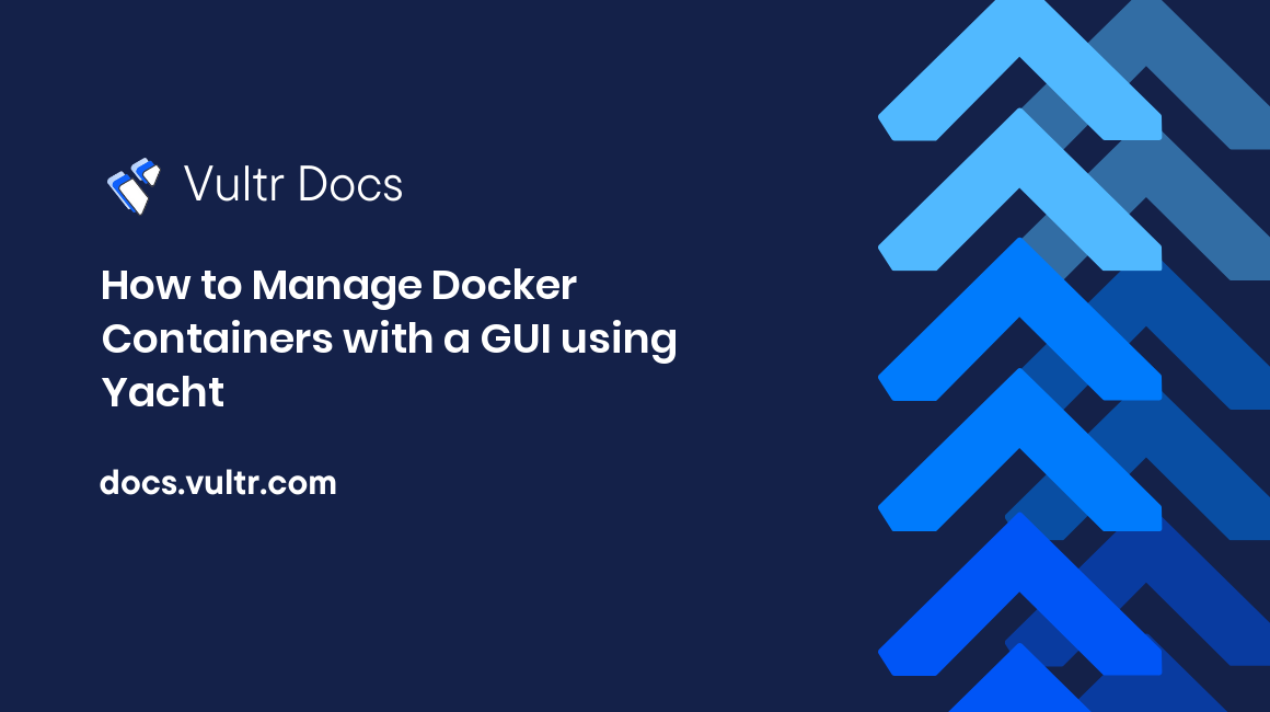 How to Manage Docker Containers with a GUI using Yacht header image