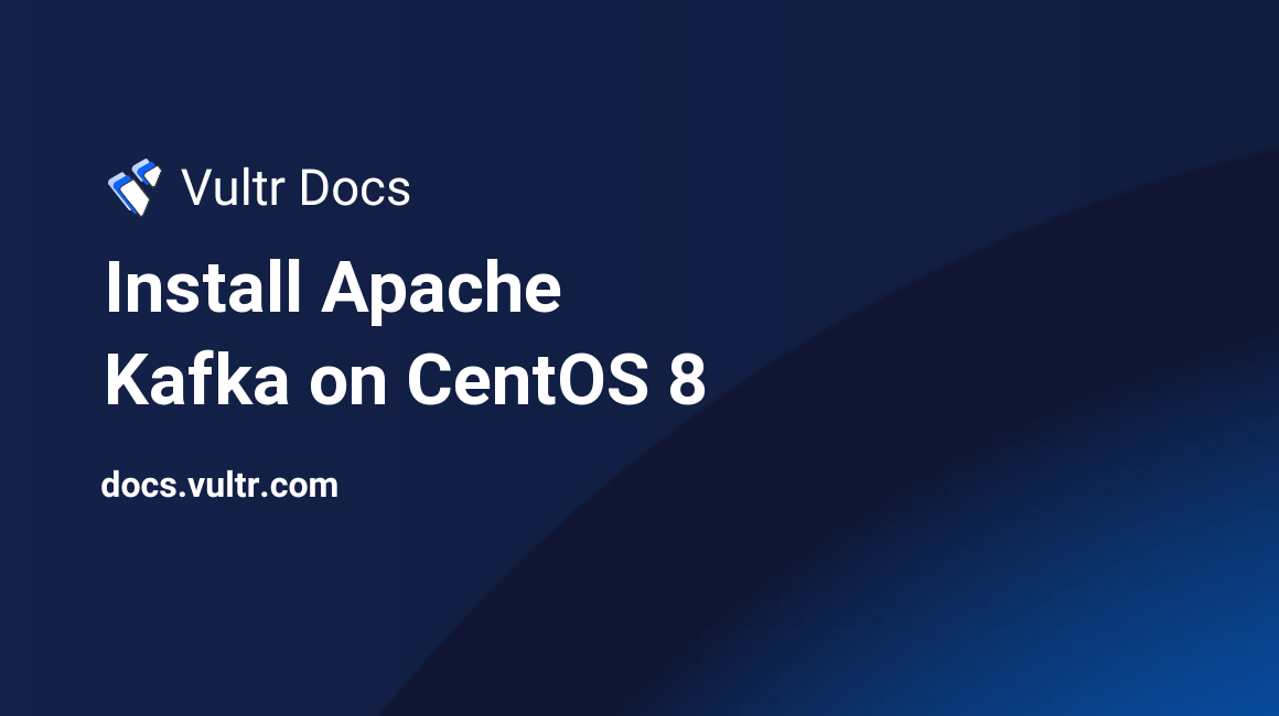 Install Apache Kafka on CentOS 8 header image