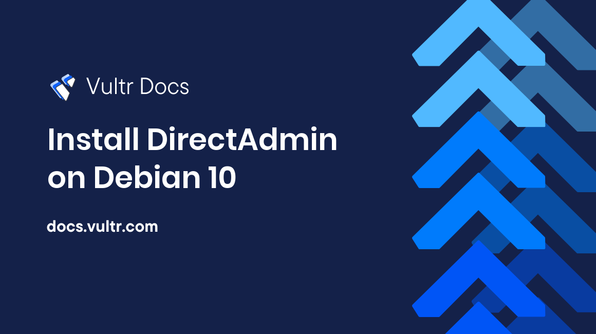 Install DirectAdmin on Debian 10 header image