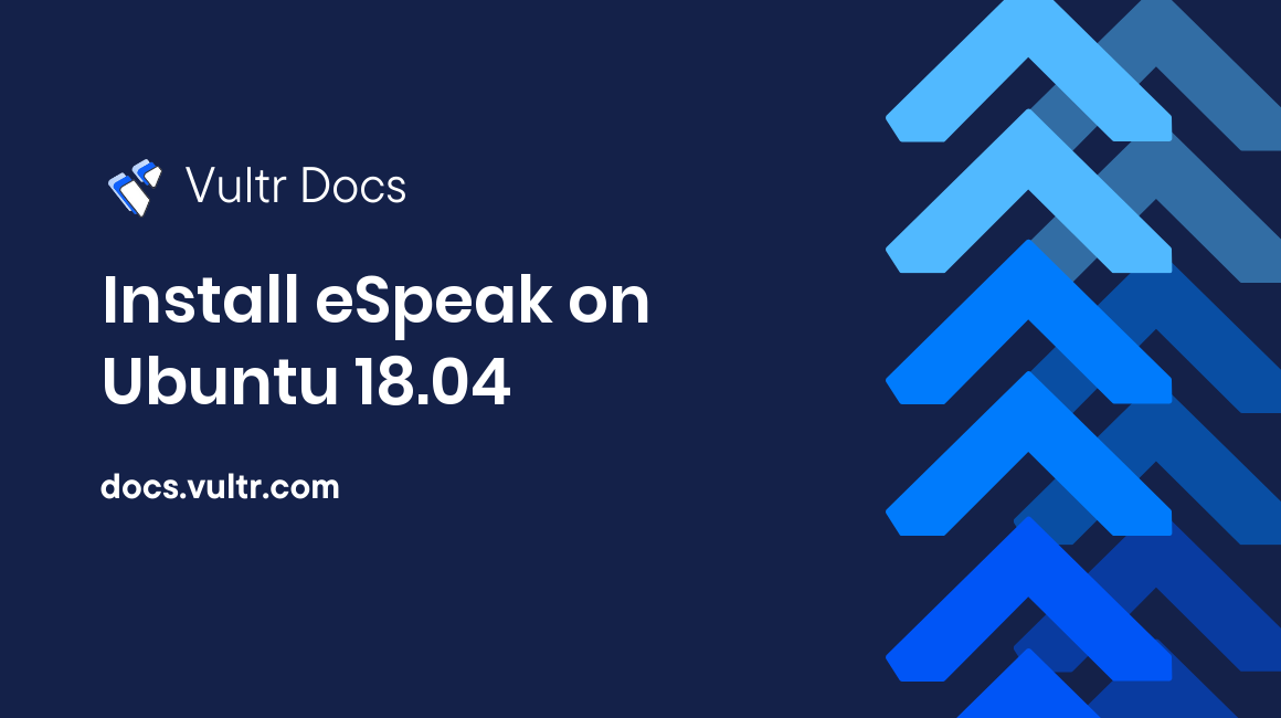 Install eSpeak on Ubuntu 18.04 header image