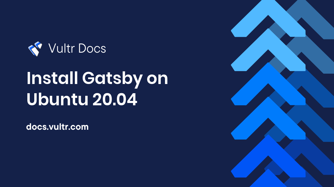 Install Gatsby on Ubuntu 20.04 header image