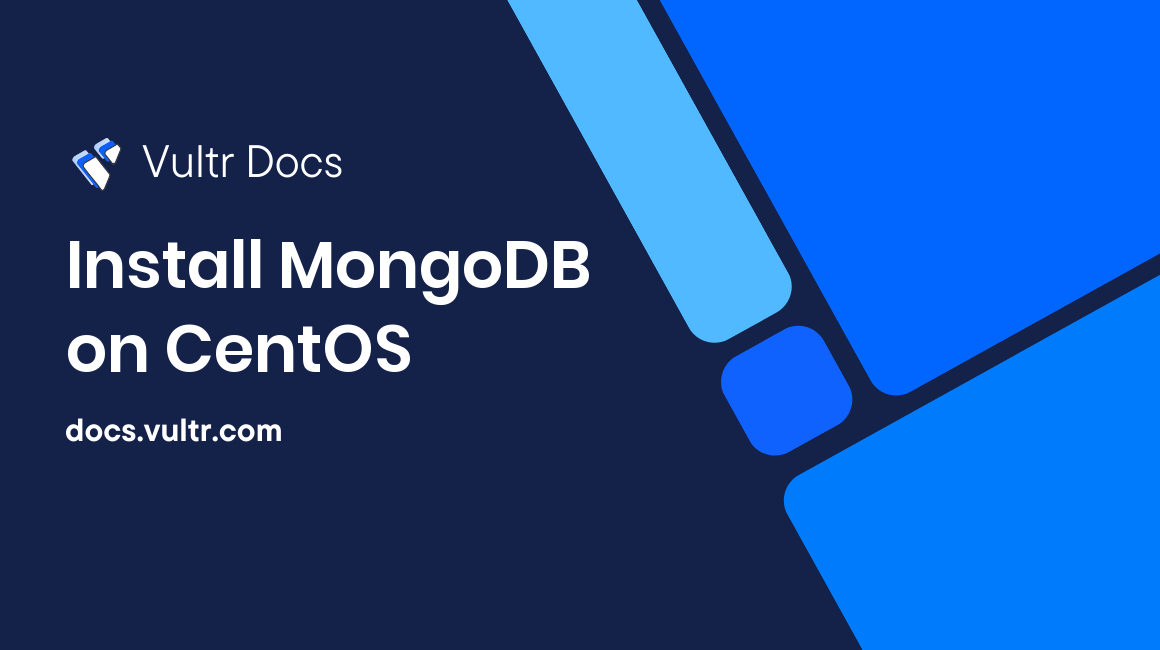 Install MongoDB on CentOS header image