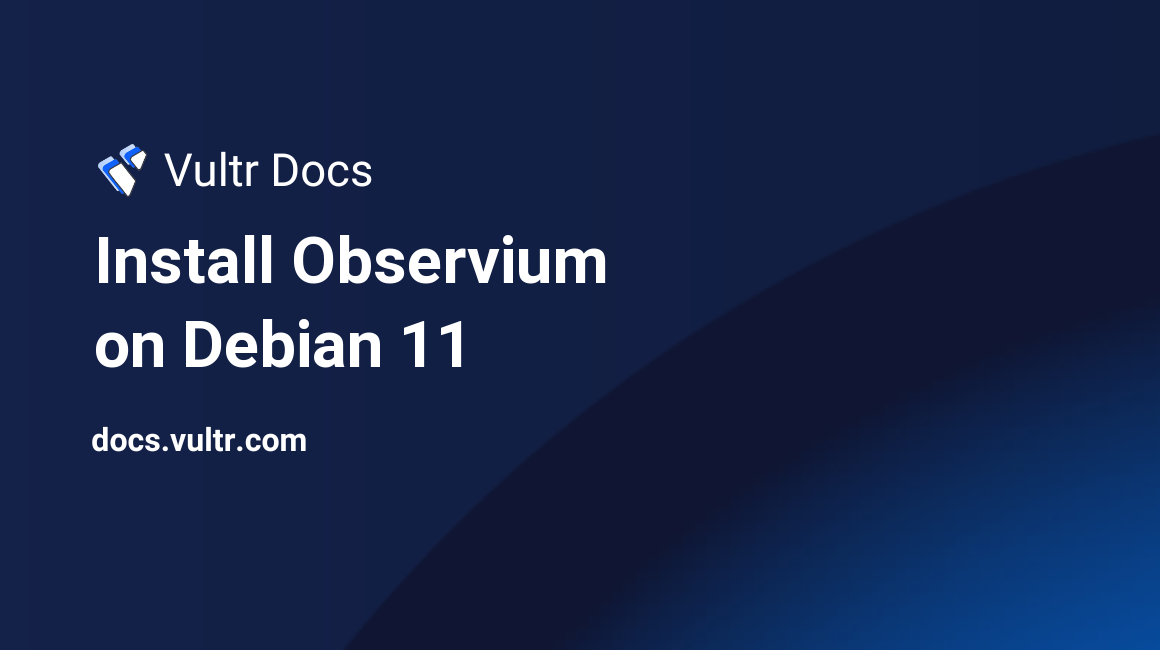 Install Observium on Debian 11 header image