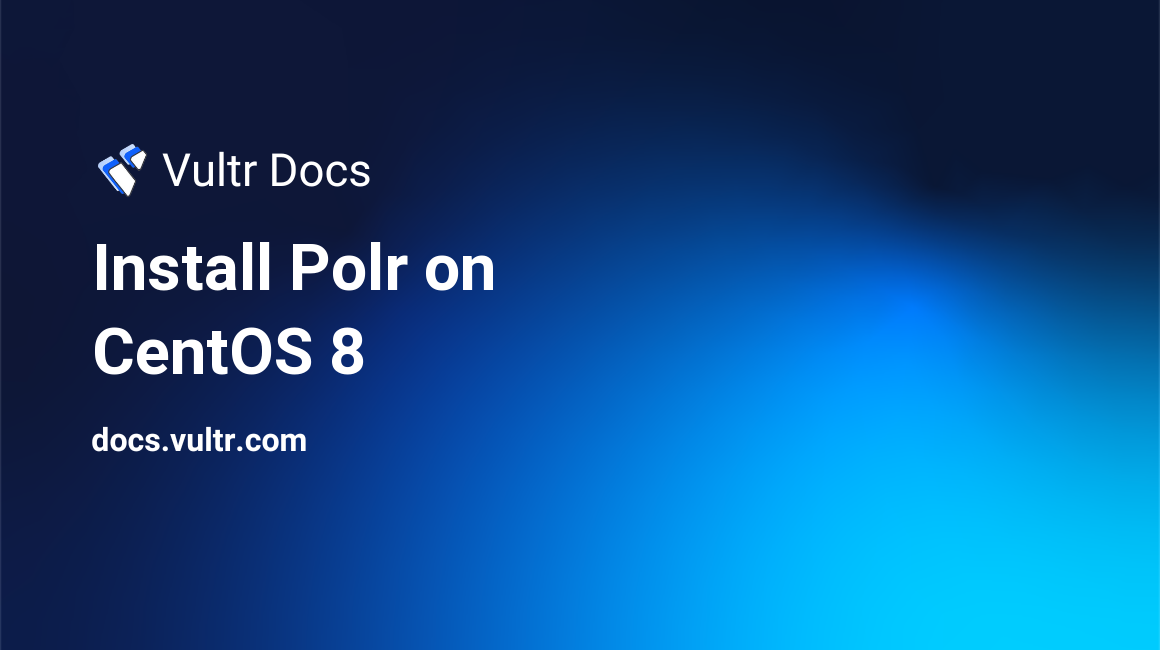 Install Polr on CentOS 8 header image