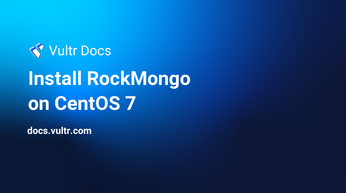 Install RockMongo on CentOS 7 header image