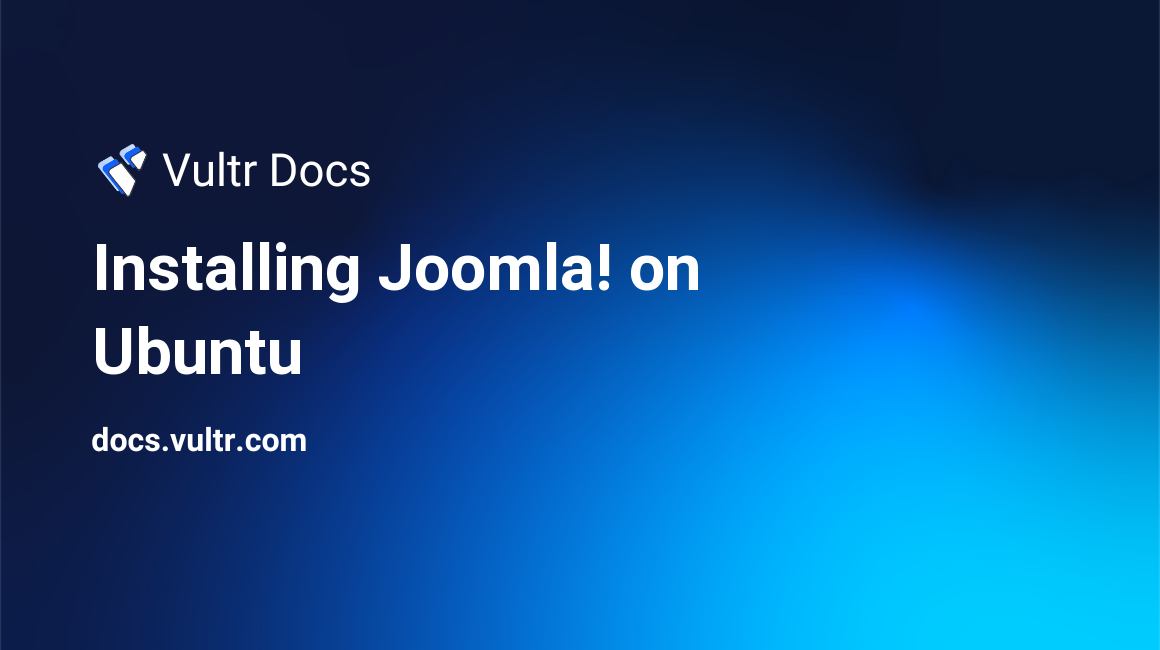 Installing Joomla! on Ubuntu header image