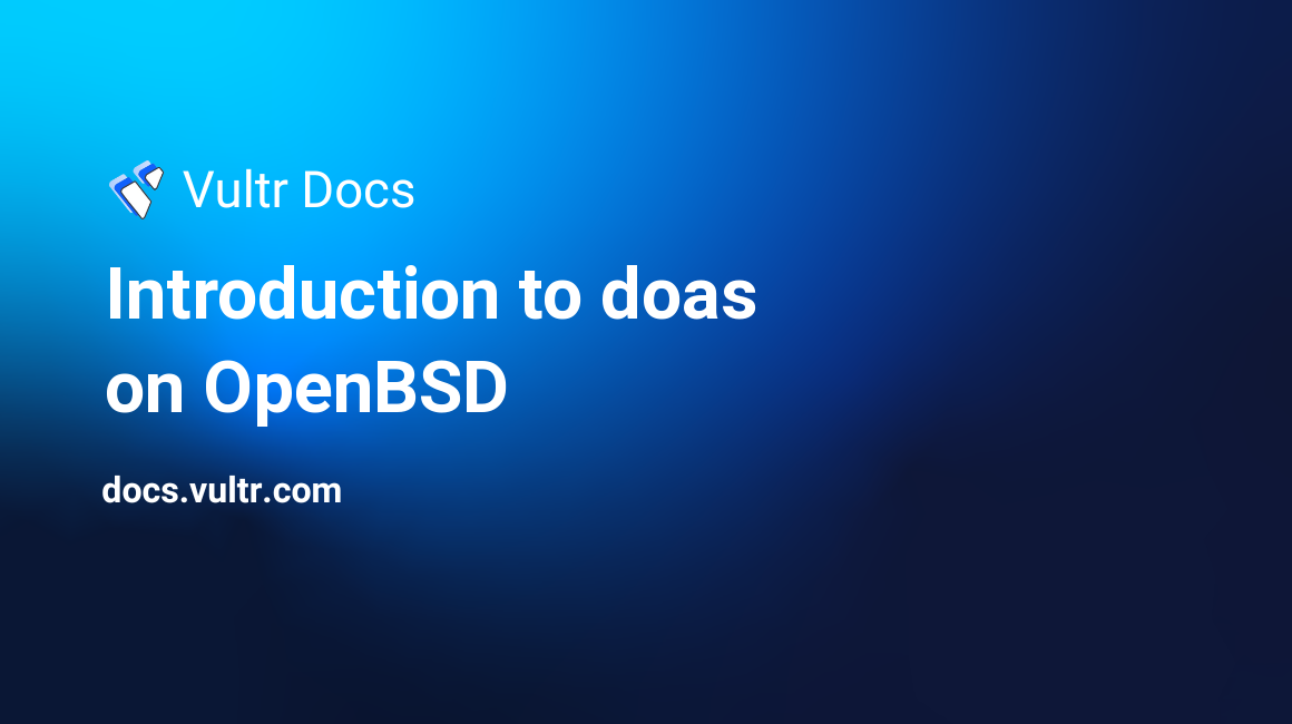 Introduction to doas on OpenBSD header image