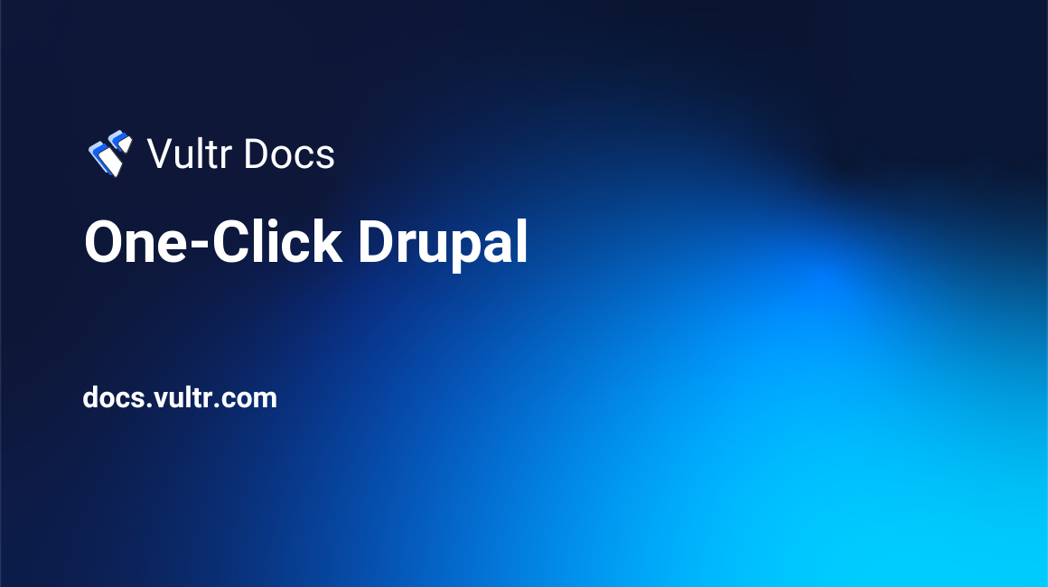 One-Click Drupal header image