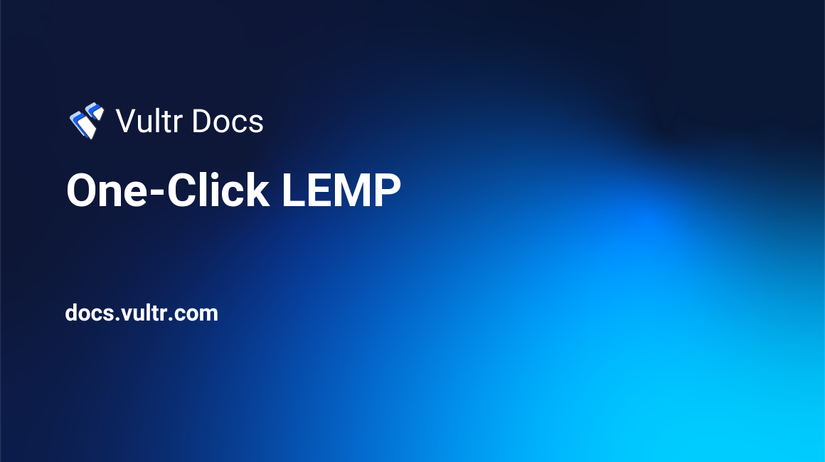 One-Click LEMP header image