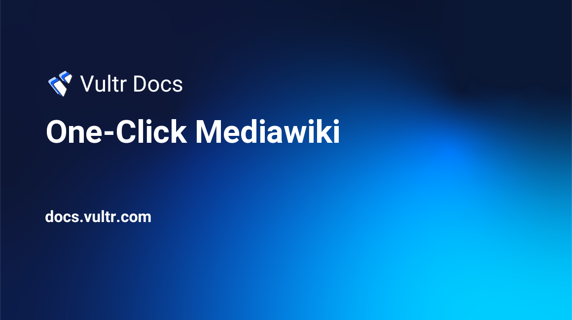 One-Click Mediawiki header image