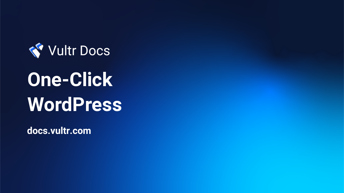 One-Click WordPress header image