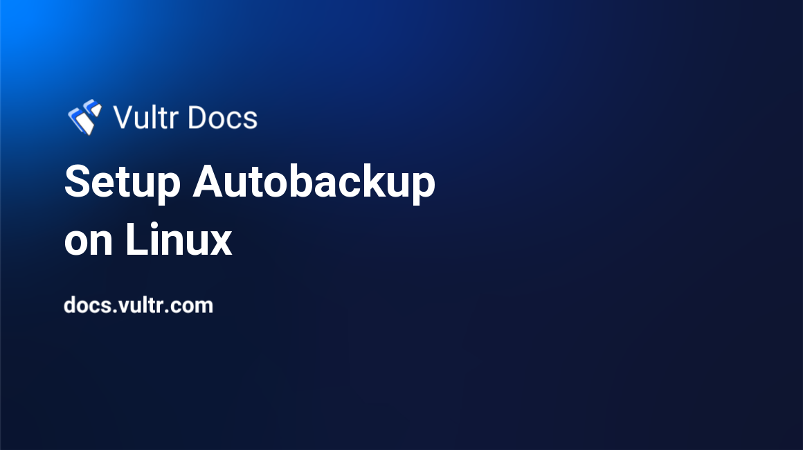 Setup Autobackup on Linux header image