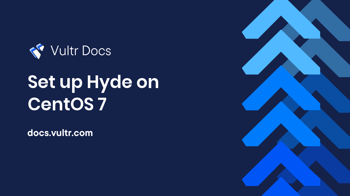 Set up Hyde on CentOS 7 header image