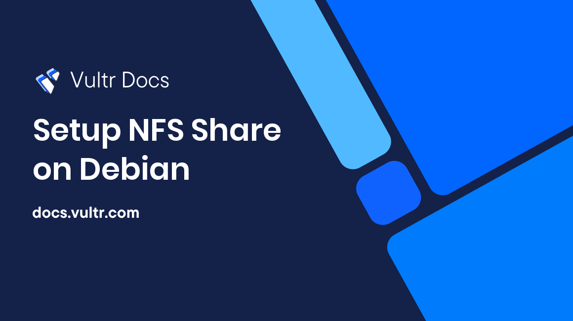 Setup NFS Share on Debian header image
