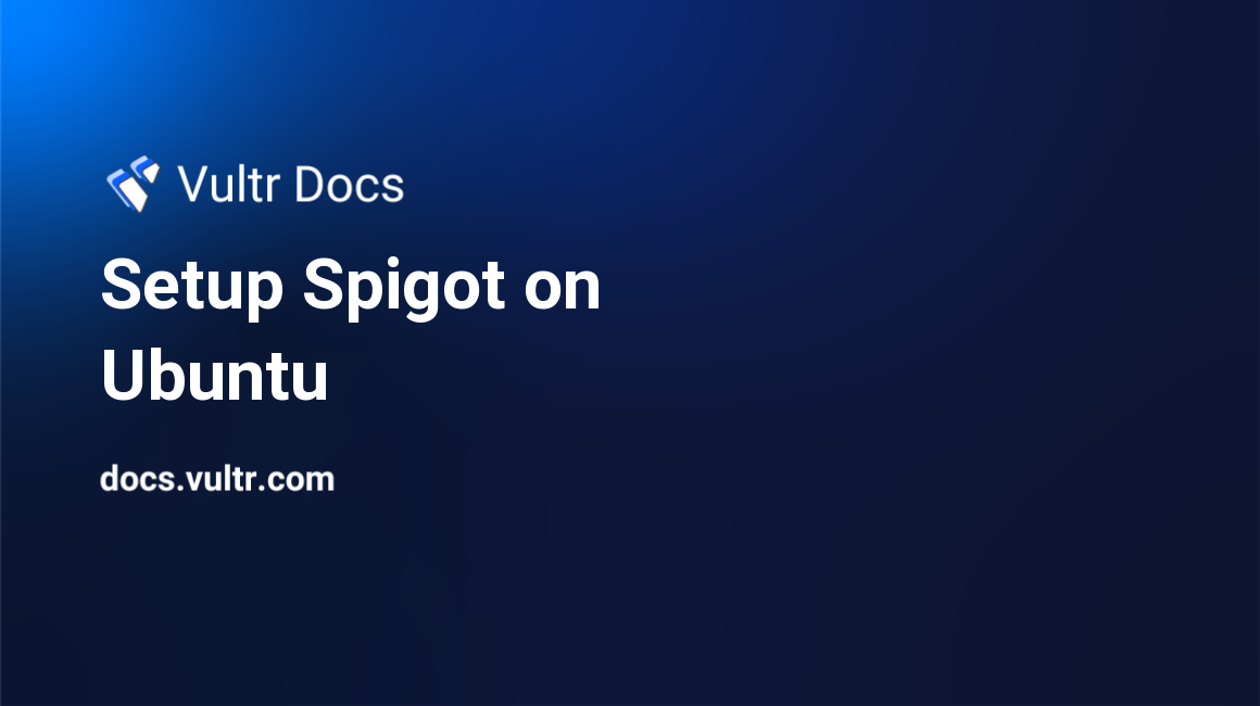 Setup Spigot on Ubuntu header image