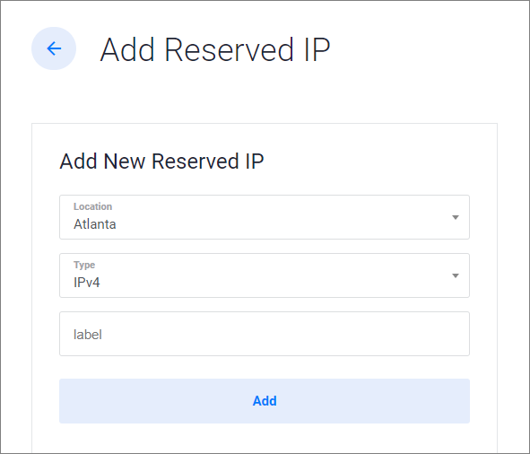 Add Reserved IP