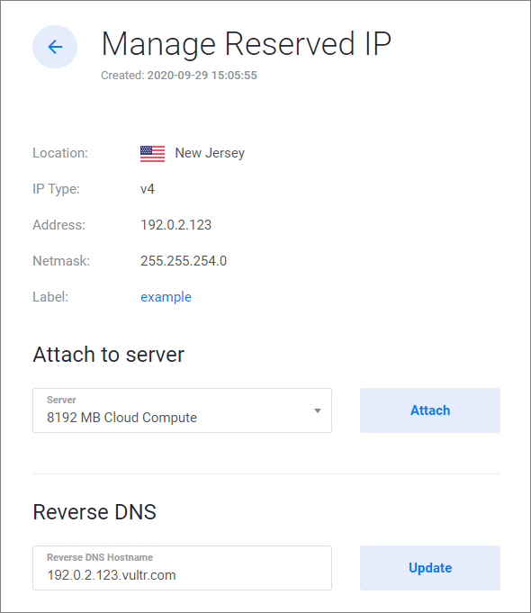 Manage Reserved IP