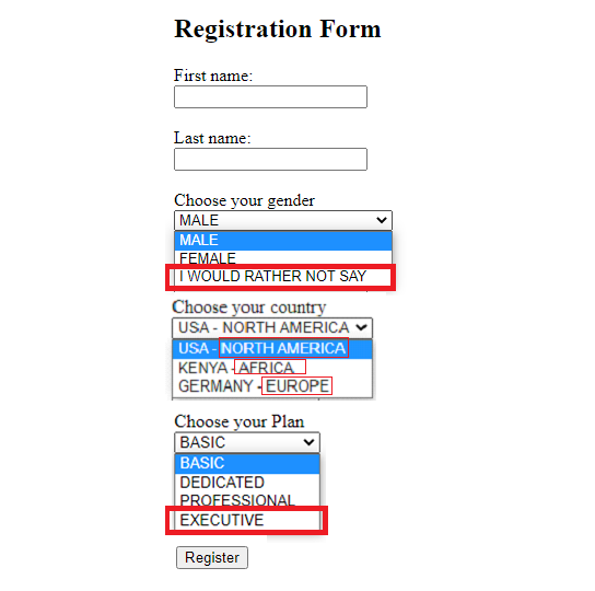 Modified Registration Form