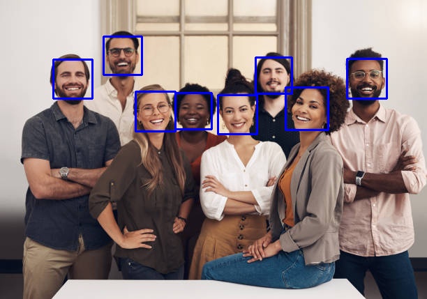 New group photo with detected faces