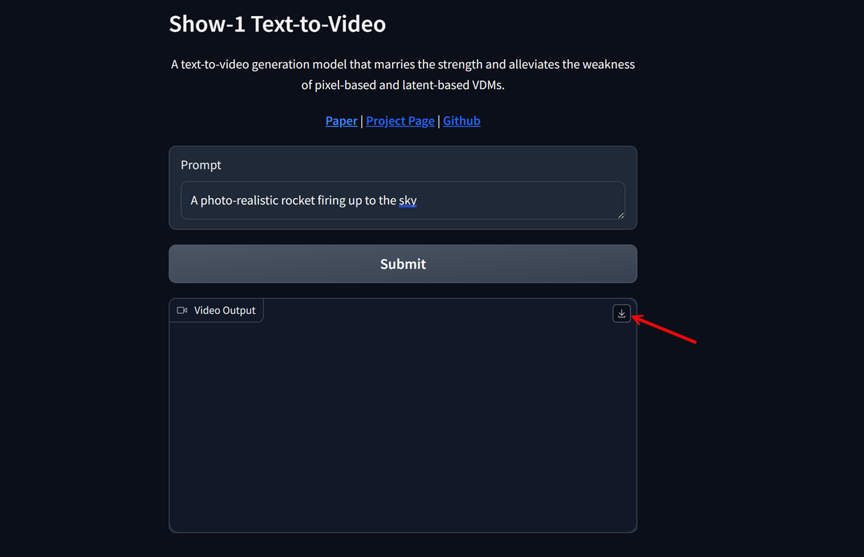 Download a Generated Show-1 Video